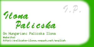 ilona palicska business card